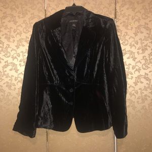 Lane Bryant Black Velvet Blazer Jacket 16